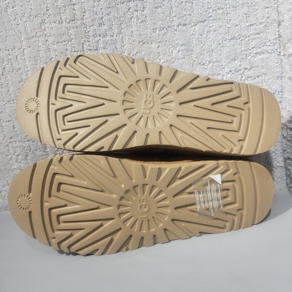 UGG Leisure Men's Sizes 12 US Chestnut Suede Shearling Waterproof Slippers. - Picture 5 of 12